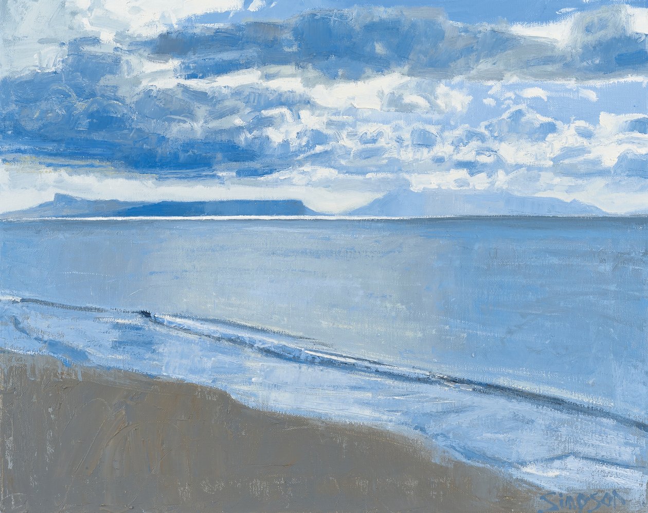 Měnící se světlo, 2014 (olej na plátně) od Charles Simpson