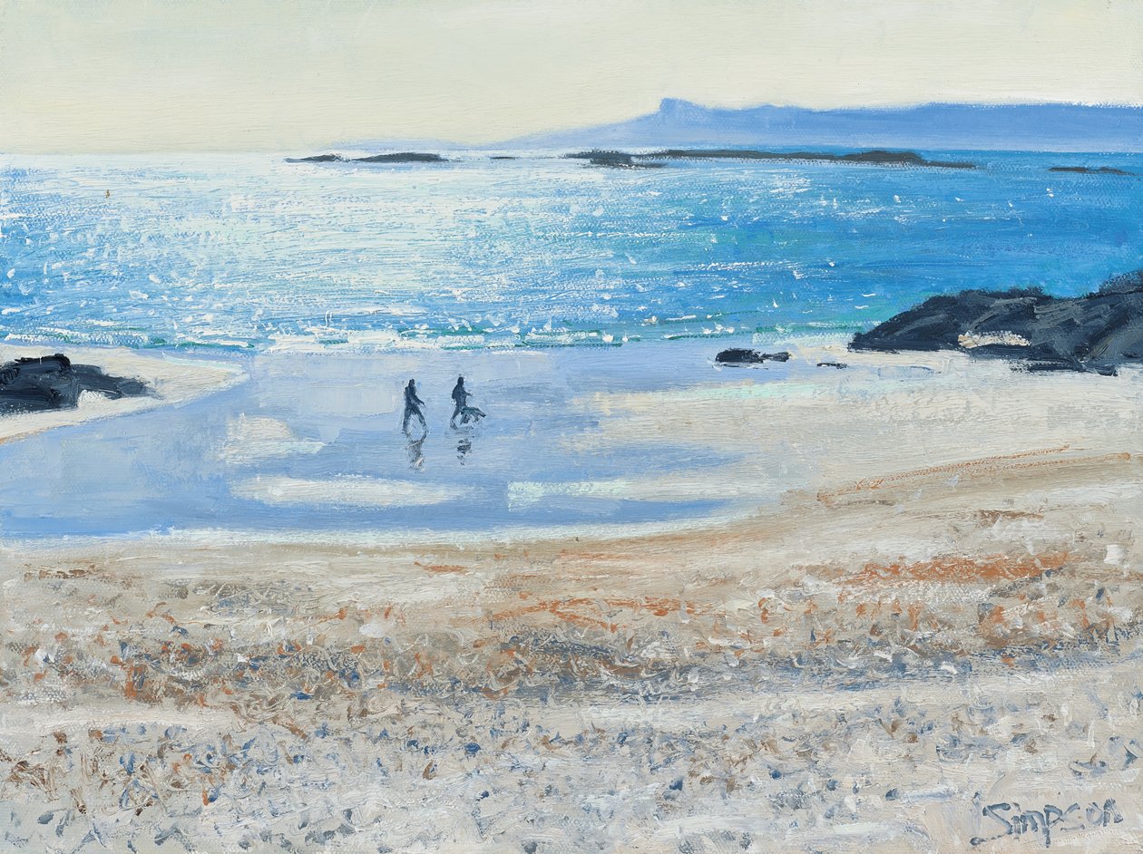 Přechod přes pláž, 2014 (olej na plátně) od Charles Simpson