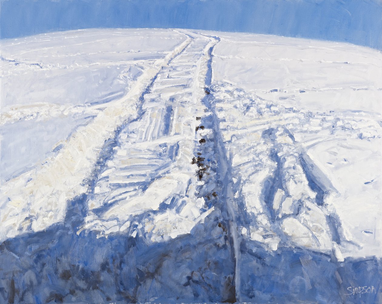 Hluboký sníh, 2010 (olej na plátně) od Charles Simpson