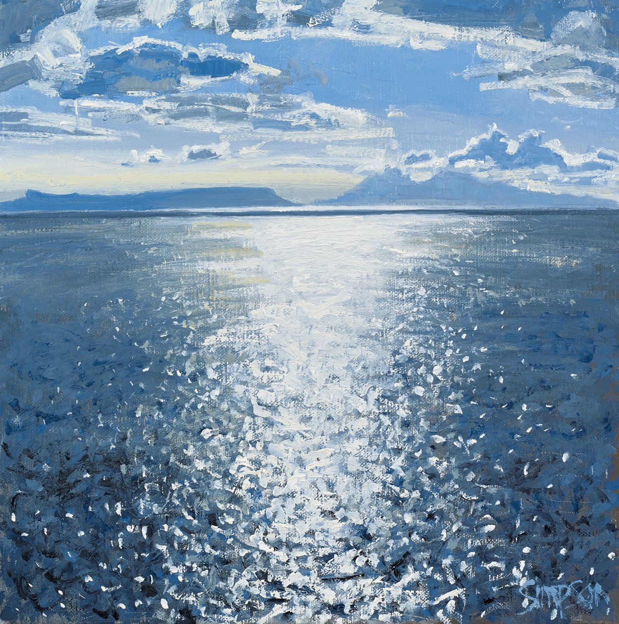Eigg  Rum Evening, 2014 (olej na plátně) od Charles Simpson