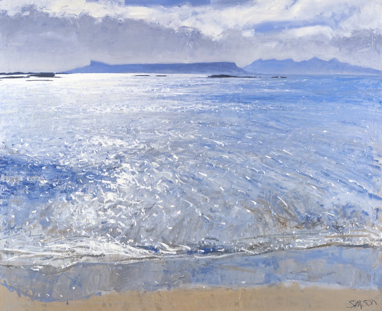 Pozdní odpoledne, Eigg  Rum, 2013 (olej na plátně) od Charles Simpson
