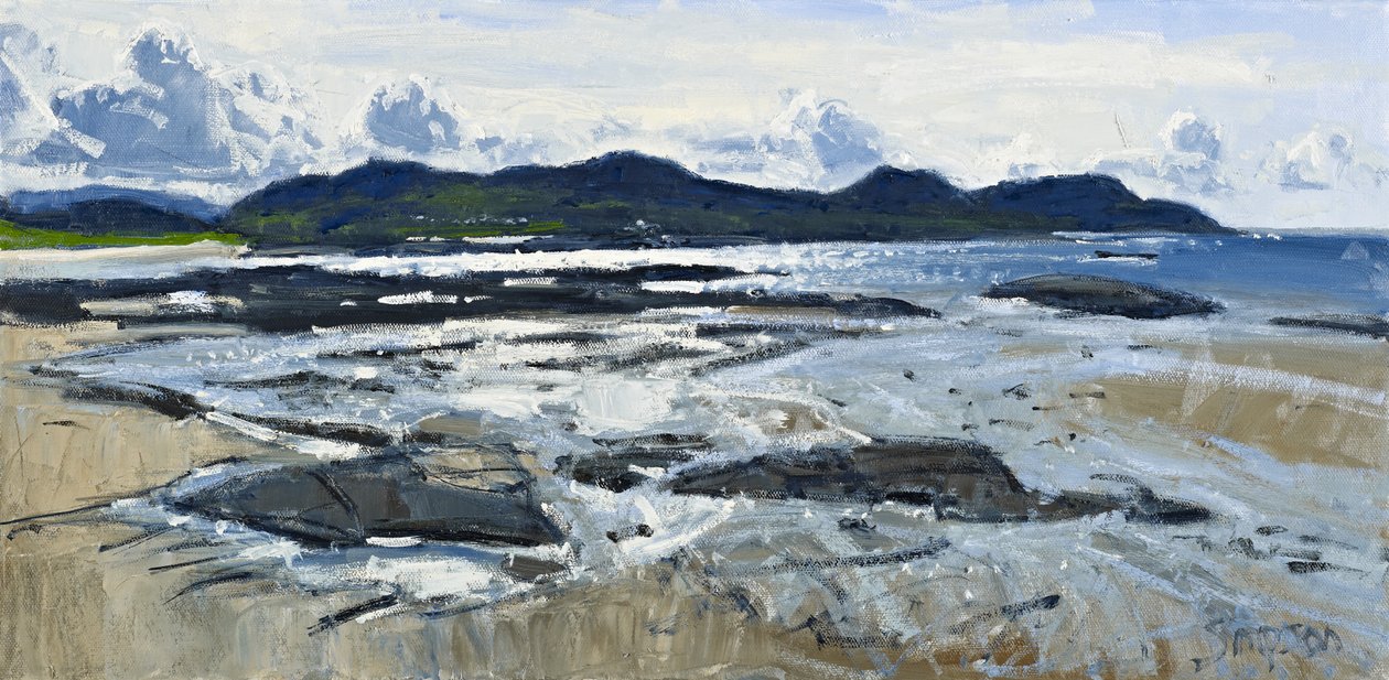 Odliv, Portuairk, 2010 (olej na plátně) od Charles Simpson