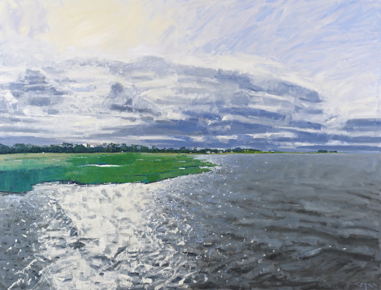 Říjnové světlo, Aberlady, 2012 (olej na plátně) od Charles Simpson