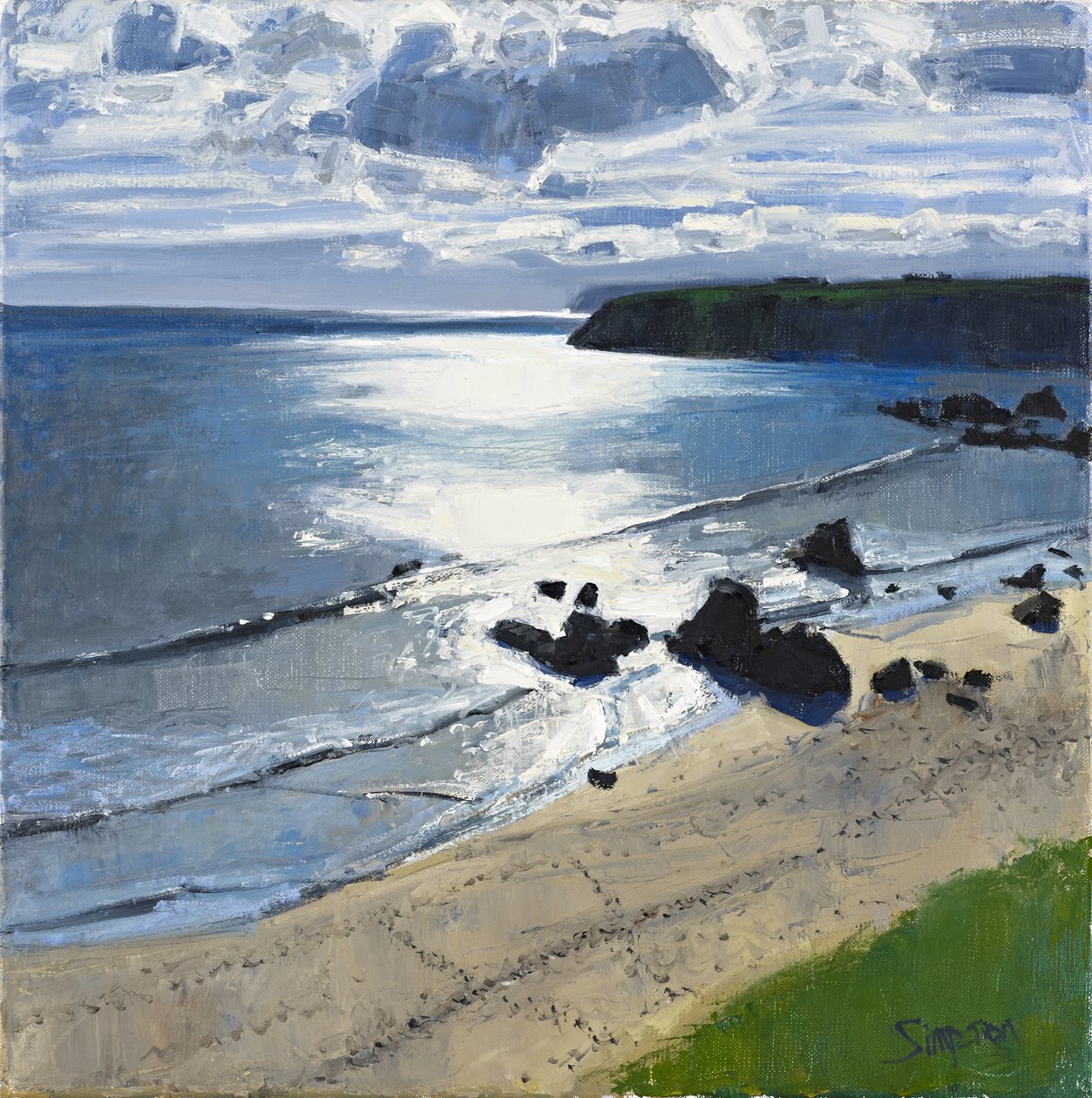 Zátoka Sango, 2011 (olej na plátně) od Charles Simpson