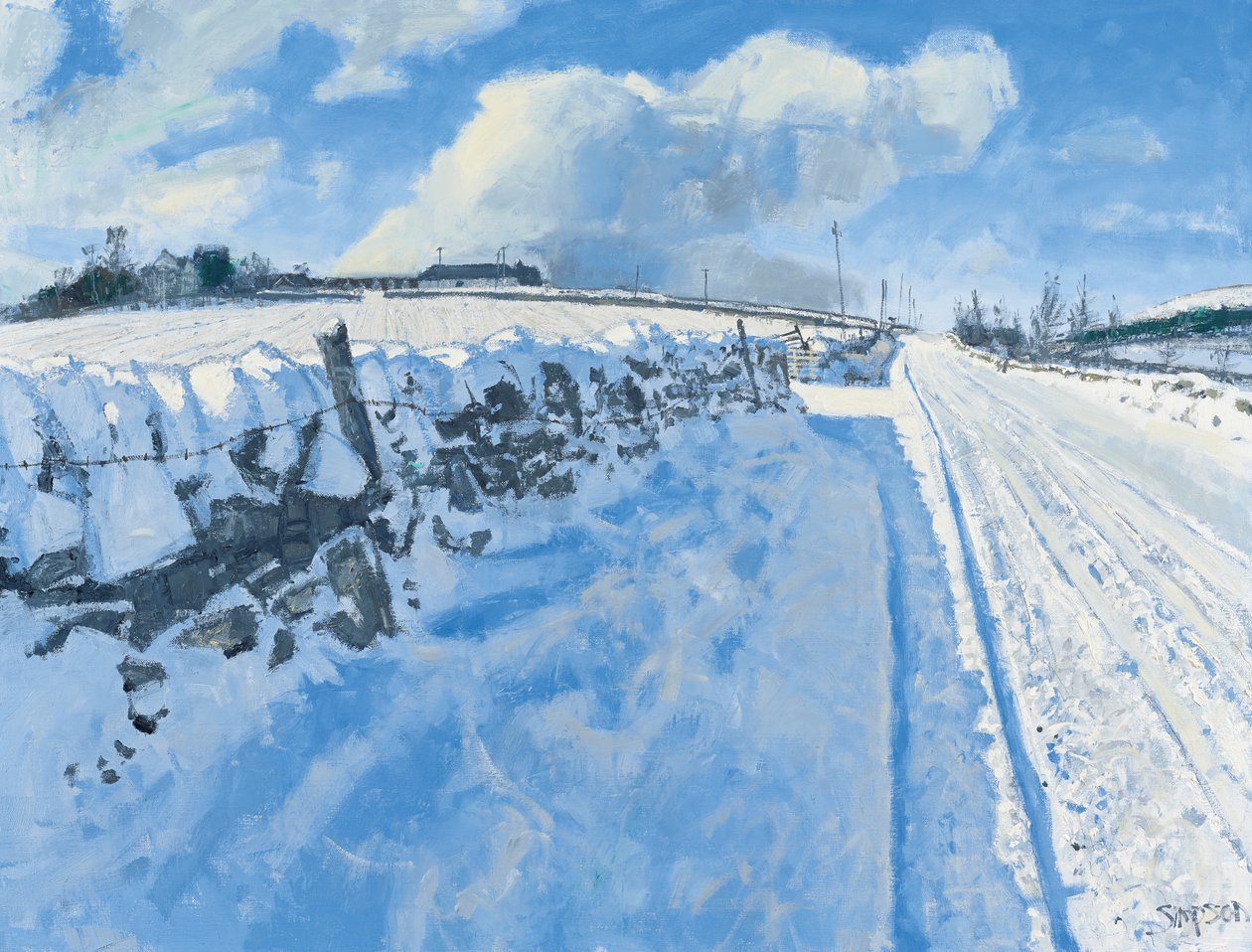 Zasněžená cesta, 2014 (olej na plátně) od Charles Simpson