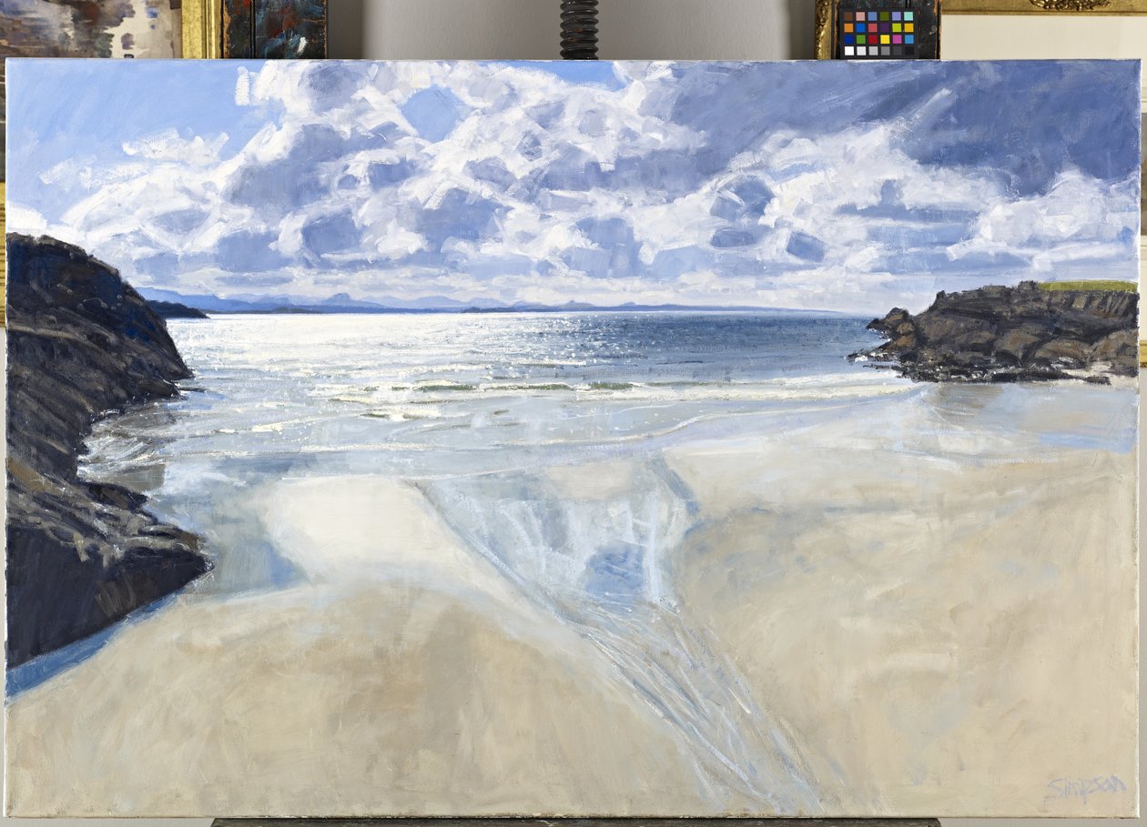 Jih, Achiltibuie Distant, 2011 (olej na plátně) od Charles Simpson