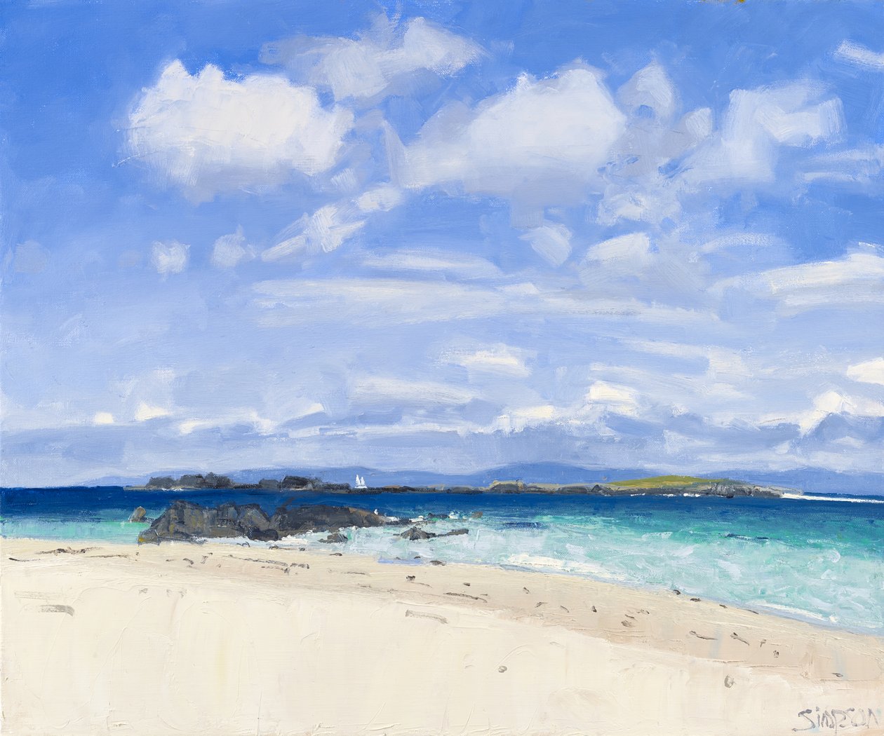 Letní obloha, Iona, 2015 (olej na plátně) od Charles Simpson