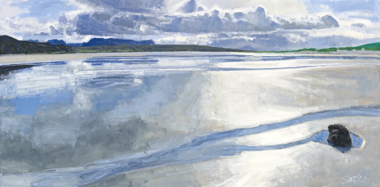 Mokré písky, Achnahaird, 2011 (olej na plátně) od Charles Simpson
