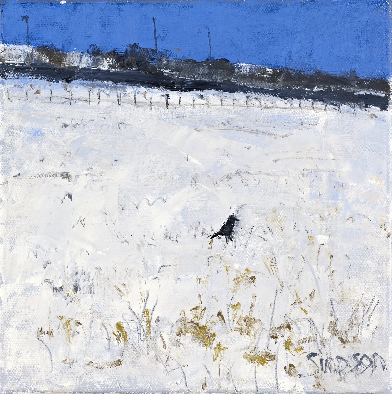 Zimní vrána, 2011 (olej na plátně) od Charles Simpson