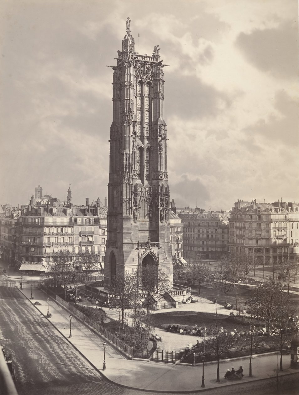 Tour St. Jacques La Boucherie v Paříži, ca. 1867. od Charles Soulier
