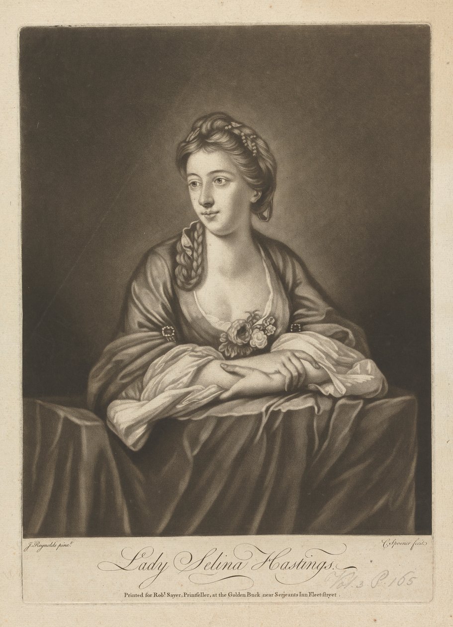 Lady Selina Hastings (Née Shirley), hraběnka z Huntingtonu od Charles Spooner