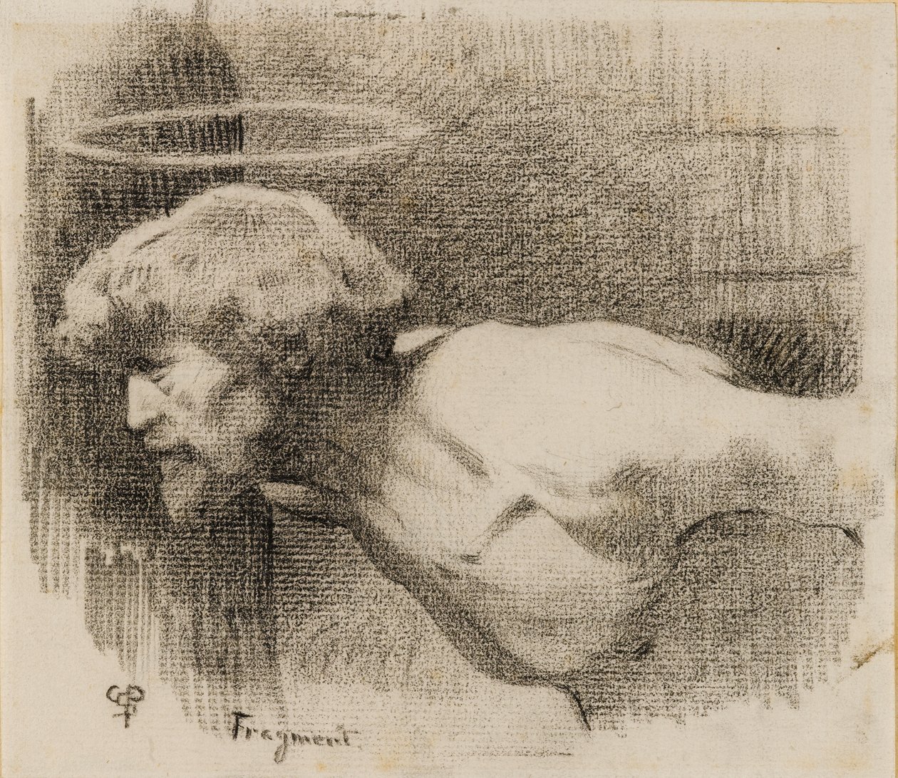 Studie ke stětí sv. Jana Křtitele, kolem roku 1881 (uhlí na silném krémovém papíře) od Charles Sprague Pearce