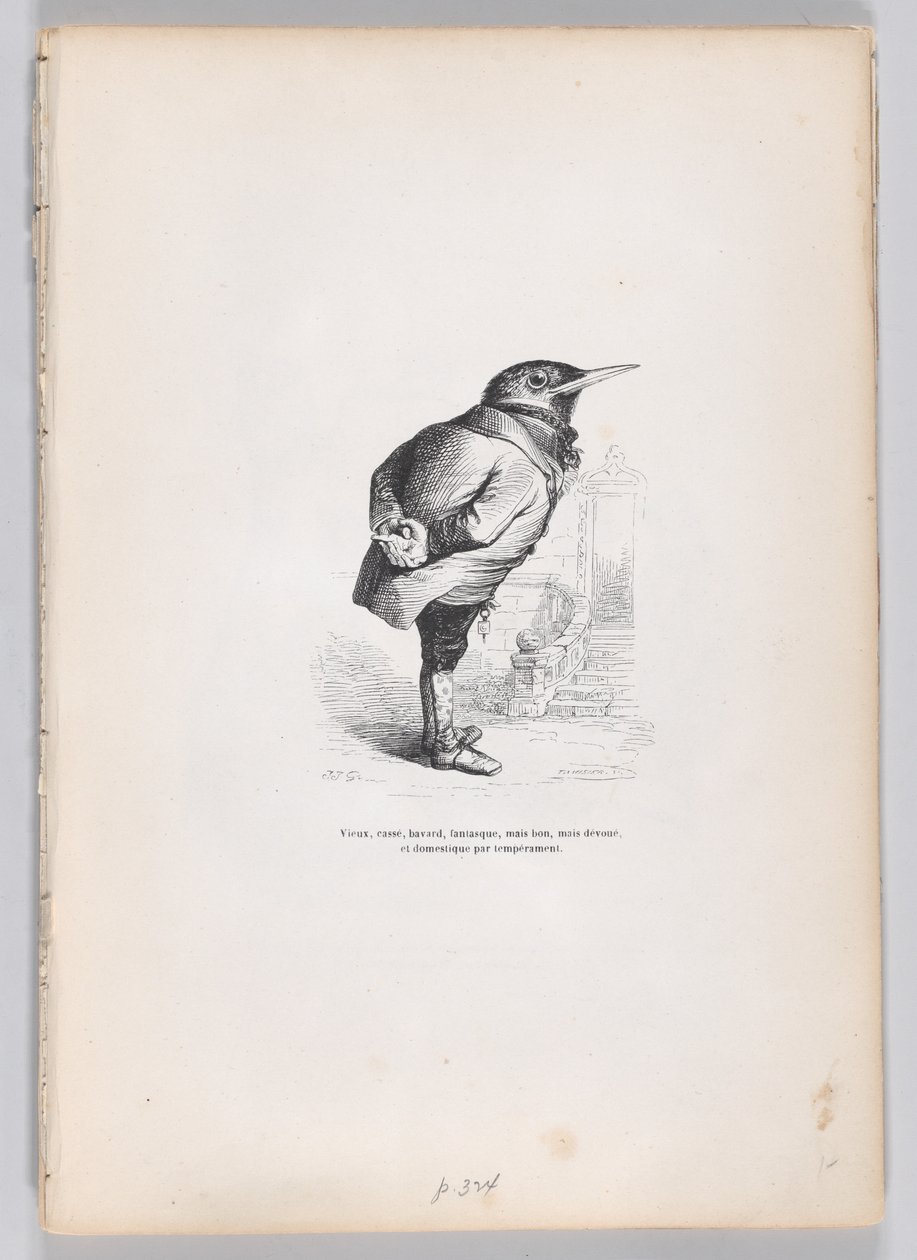 Starý, zlomený, vyčerpaný, rozmarný, přesto dobrý, přesto oddaný a domácí povahou..., ca. 1837-47. od Charles Tamisier