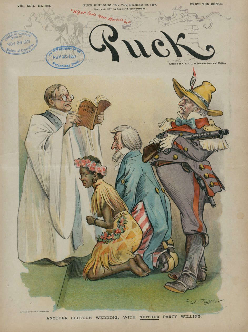 Další svatba z brokovnice, která nebyla ochotna ani jedna strana, 1897 od Charles Taylor