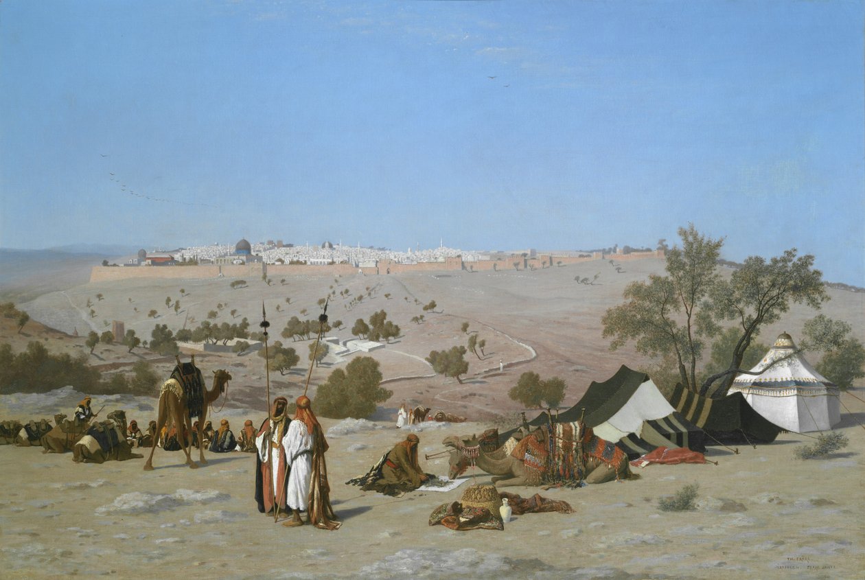 Jeruzalém z Olivetské hory od Charles Theodore  Frere
