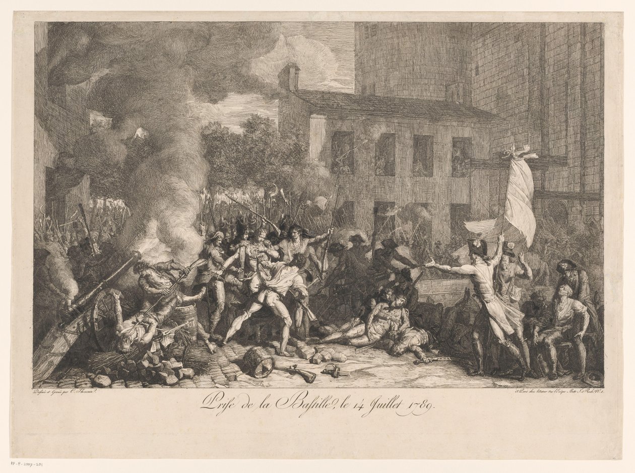 Beststorming van de Bastille, 14. července 1789 Útok na Bastille, 14. července 1789 (název na objektu) od Charles Thevenin