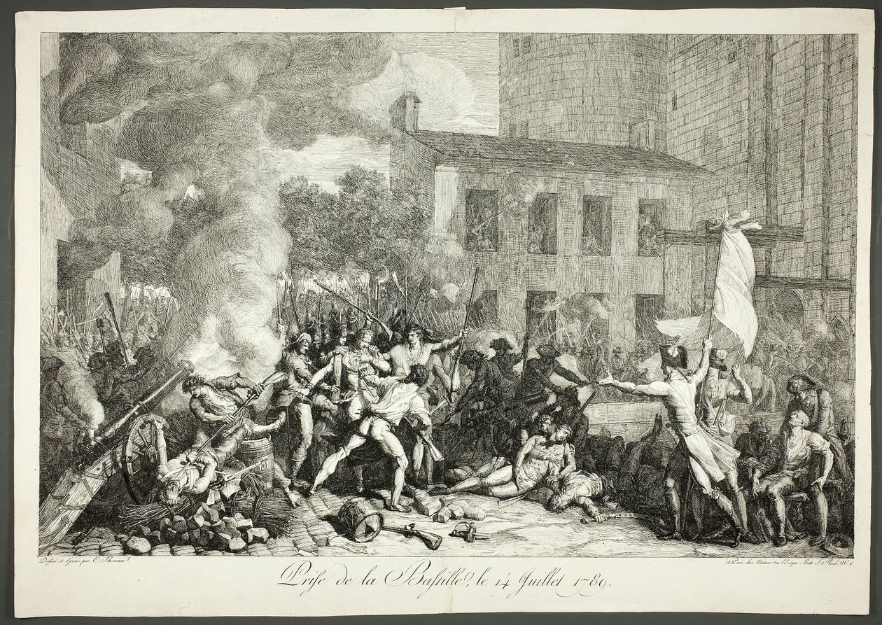 Dobytí Bastily, 14. července 1789 od Charles Thevenin