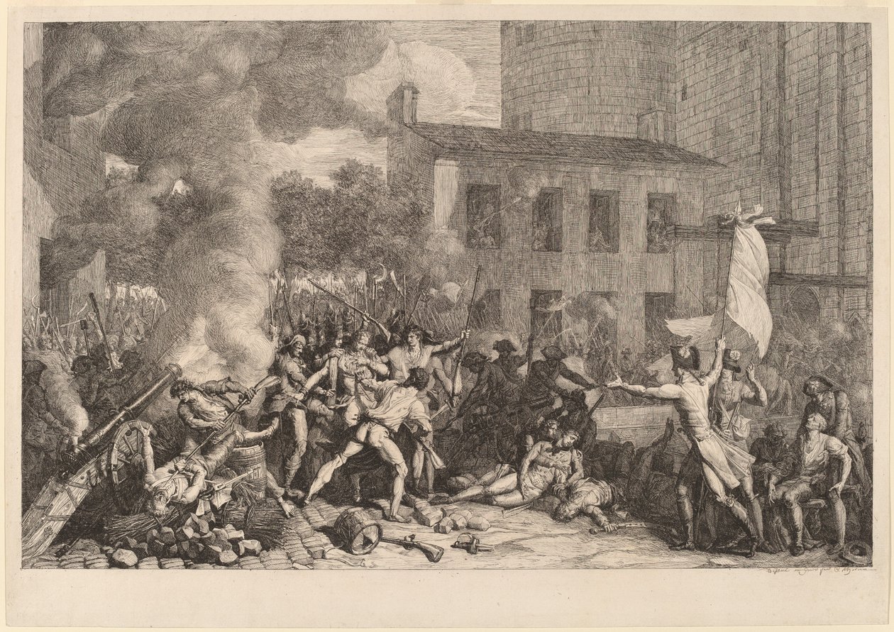 Útok na Bastille, 14. července 1789 od Charles Thevenin