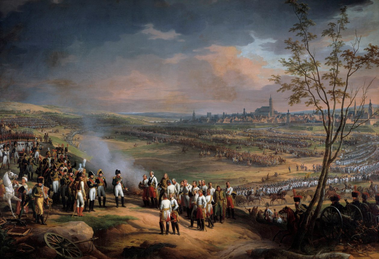 Kapitulace města Ulm dne 20. 10. 1805, císař Napoleon I. obdržel kapitulaci generála Macka Detaila. Obraz Charlese Thevenina (1764-1838) 1815 Ne. 2,48 x 3,82 m - Kapitulace města Ulmu dne 20. října 1805 císařem Napoleonem I. od Charles Thevenin