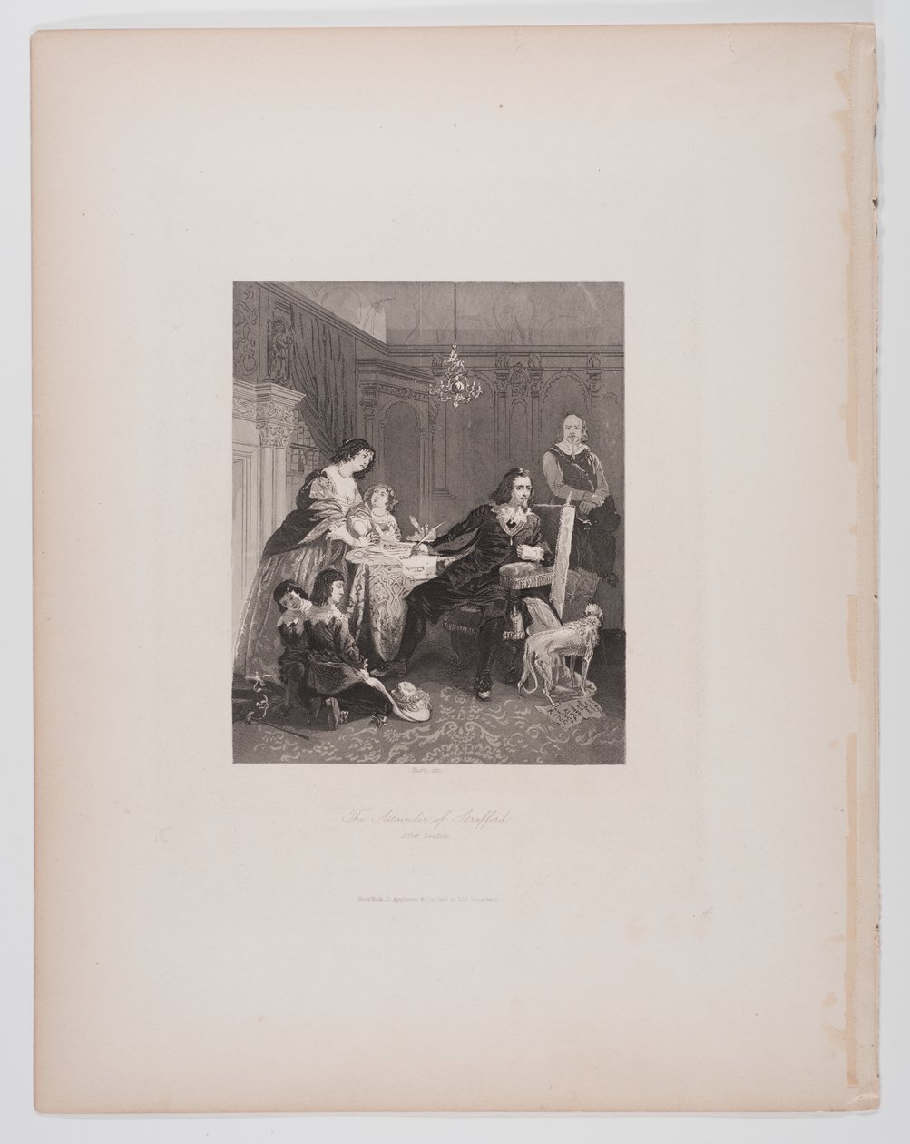 The Attainer of Strafford, After Leutze od Charles Thomas Burt