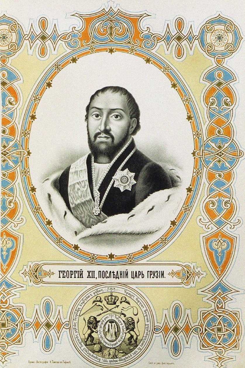 Portrét posledního krále království Kartli-Kacheti Gruzínské království Giorgi XII 1746-1800, počátek 19. stol. od Charles Thompson