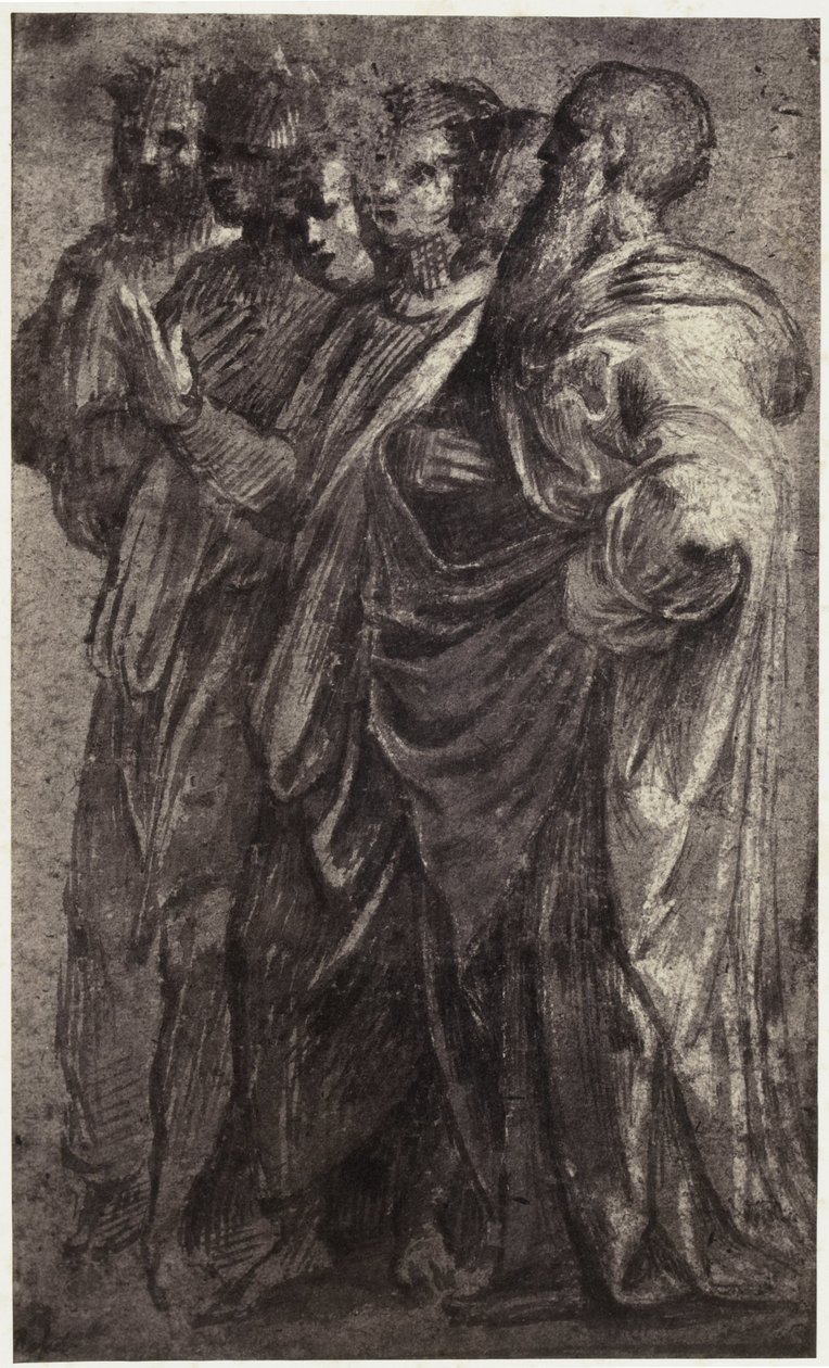 Fotoreprodukce kresby Raphaela, šesti mudrců od Charles Thurston Thompson