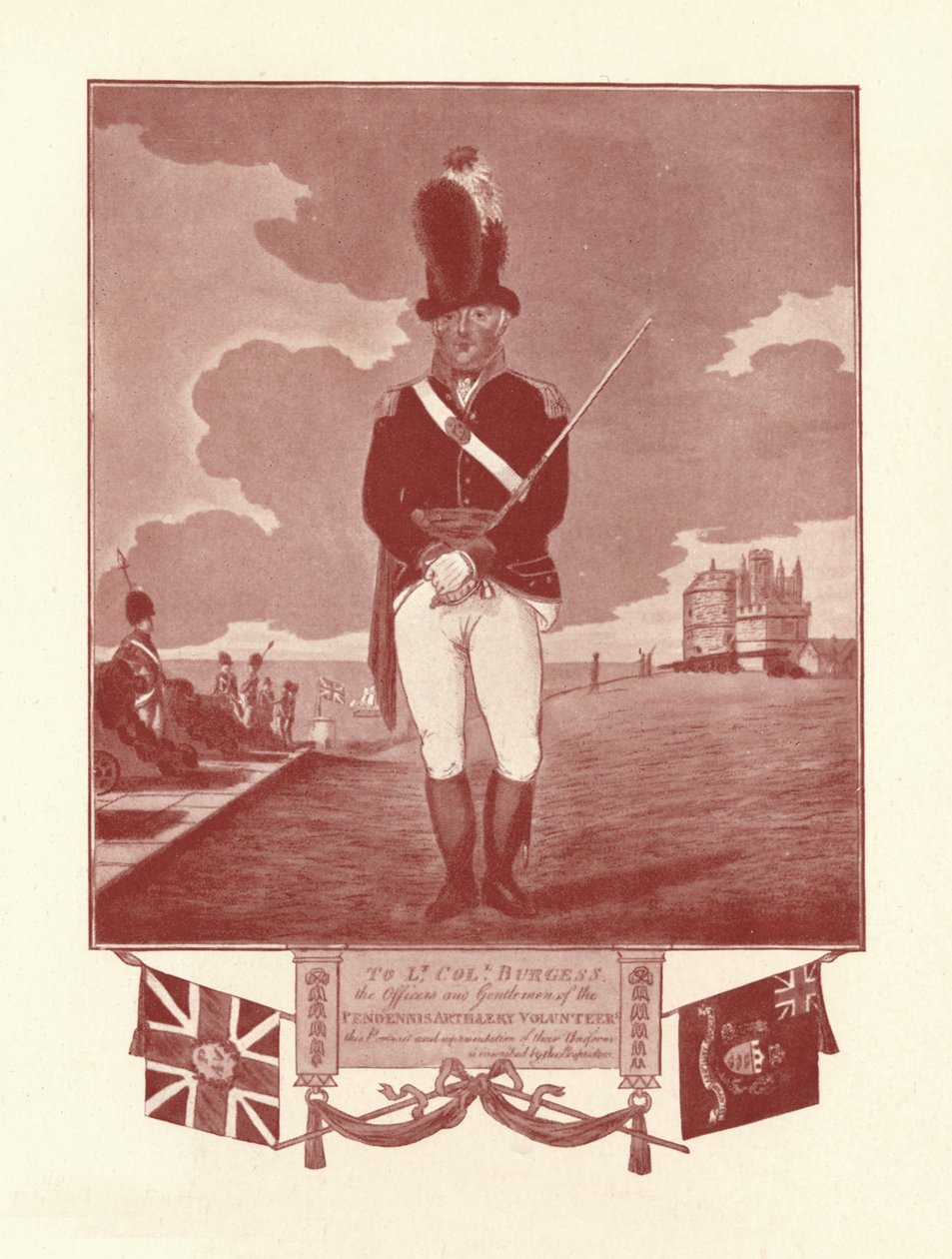 Portrétní vyobrazení uniformy s nápisem majitele, 1780-1820, 1909 od Charles Tomkins