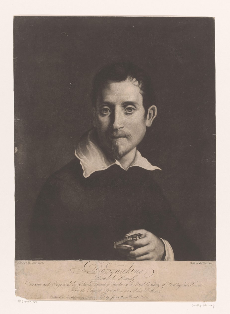 Portrét van Domenichino Domenichino (název na objektu) od Charles Townley