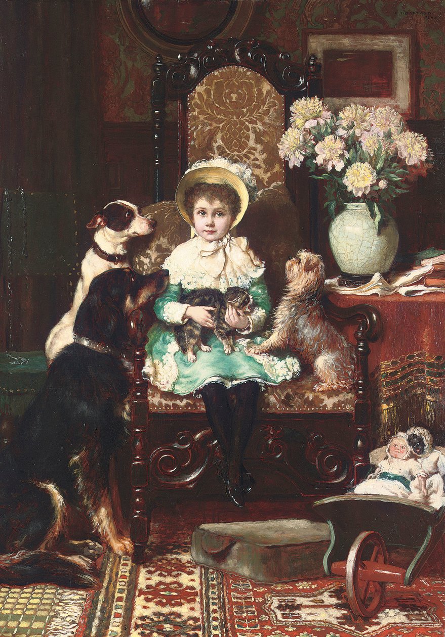 Doddy a její mazlíčci, 1883 od Charles Trevor Garland