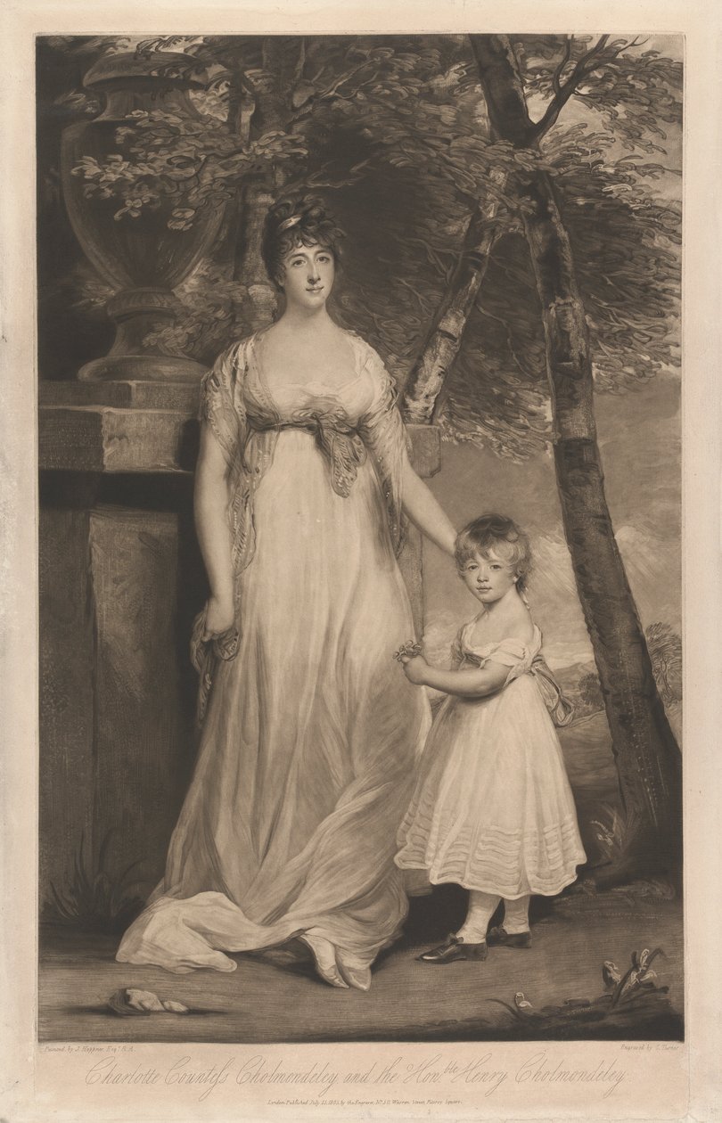 Charlotte Countess Cholmondeley a její syn ctihodný Henry Cholmondeley od Charles Turner