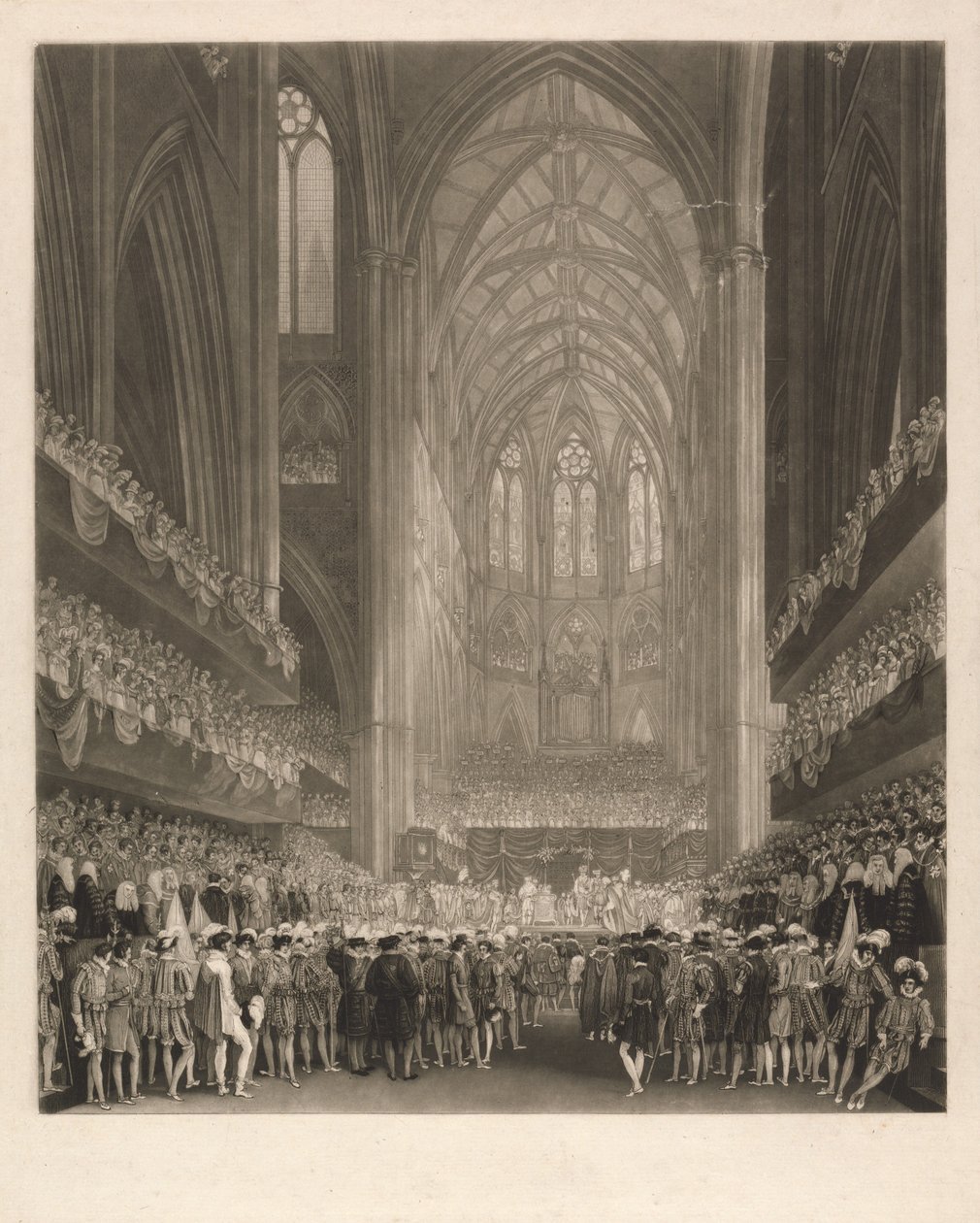 Korunovace krále Jiřího IV. ve Westminsterském opatství od Charles Turner