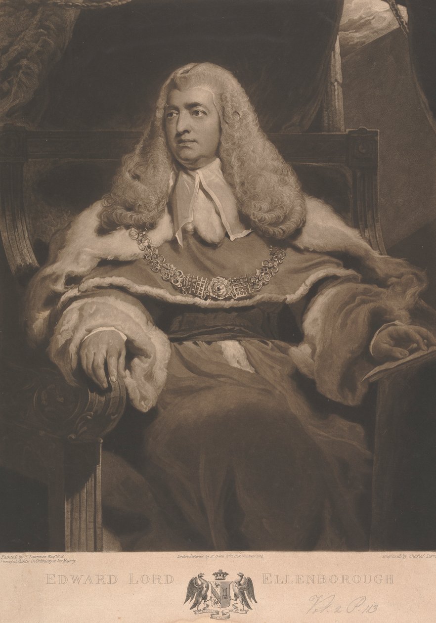 Edward Law, první baron Ellenborough od Charles Turner