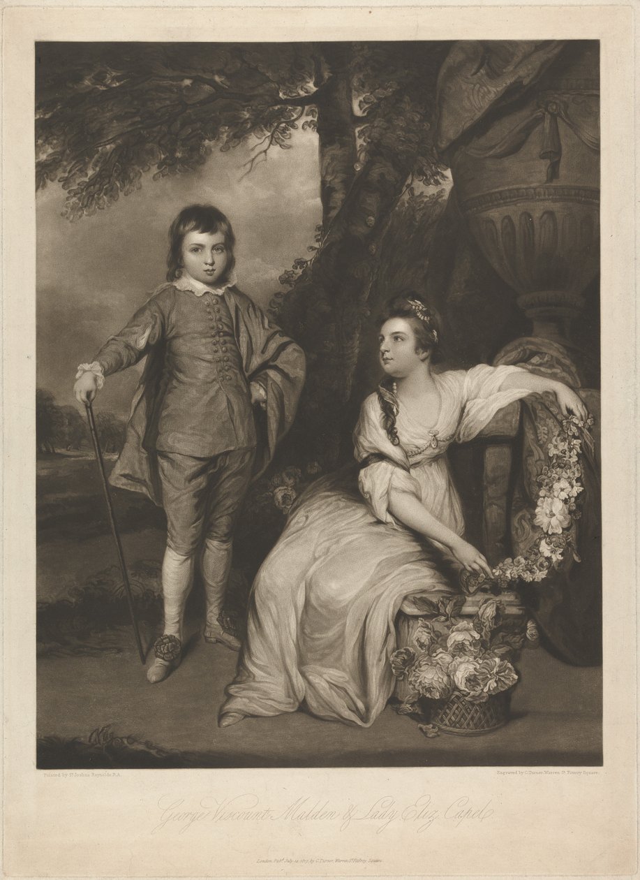 George, vikomt z Maldenu, a lady Elizabeth Capelová od Charles Turner
