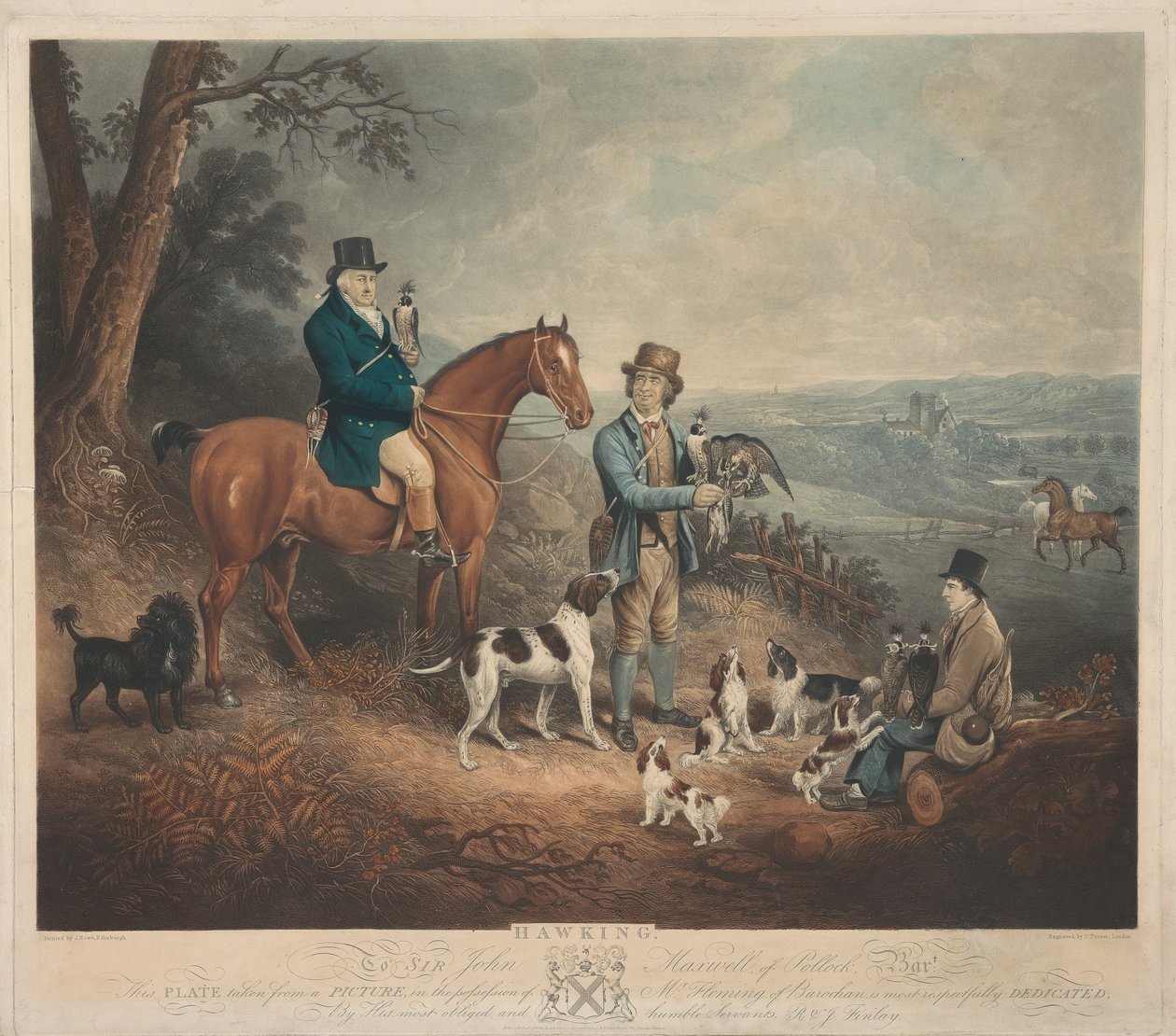 Malcolm Fleming z Barochan 1745-1811. Hawking... od Charles Turner