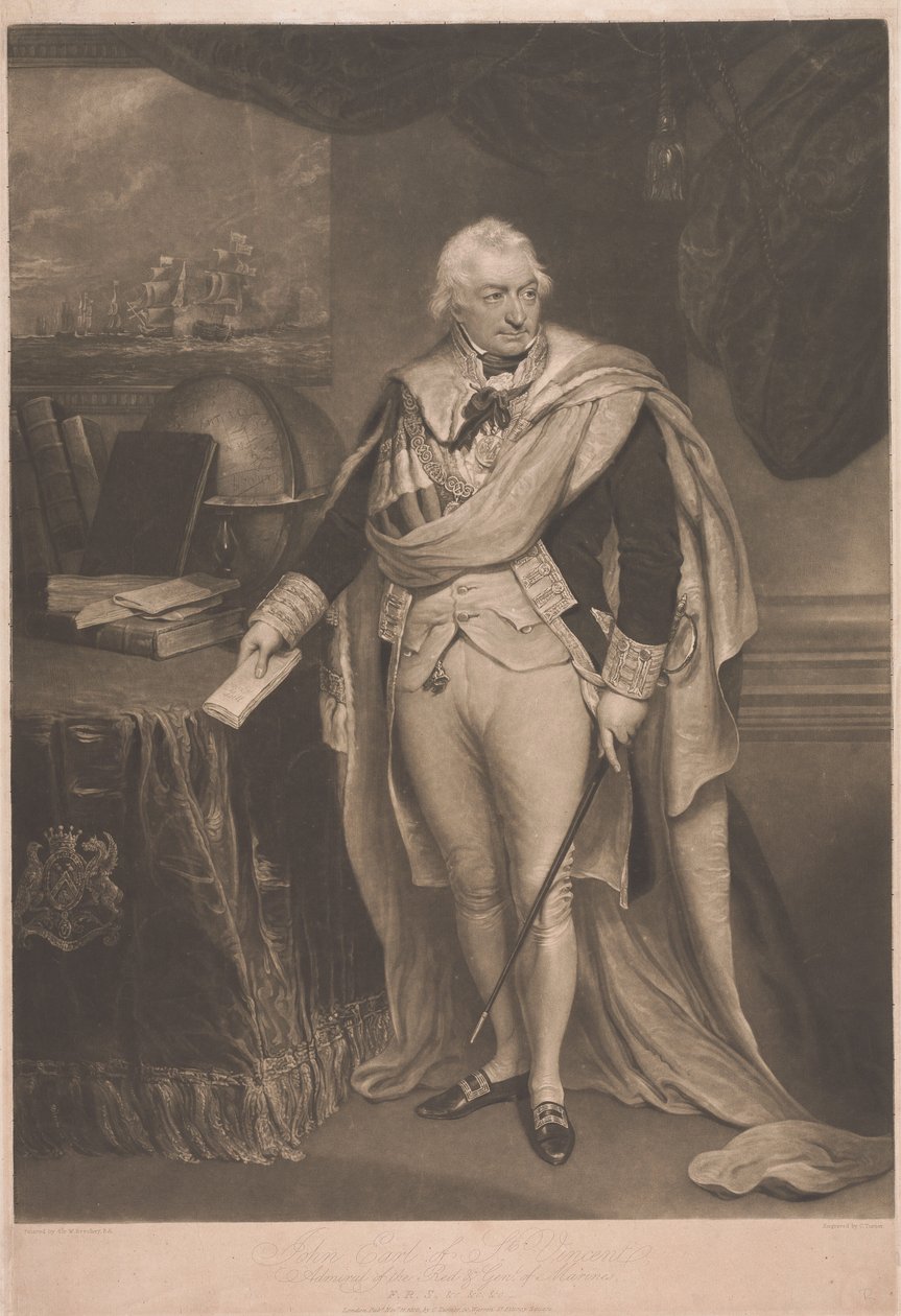 John, hrabě ze St. Vincentu, admirál Červené flotily od Charles Turner