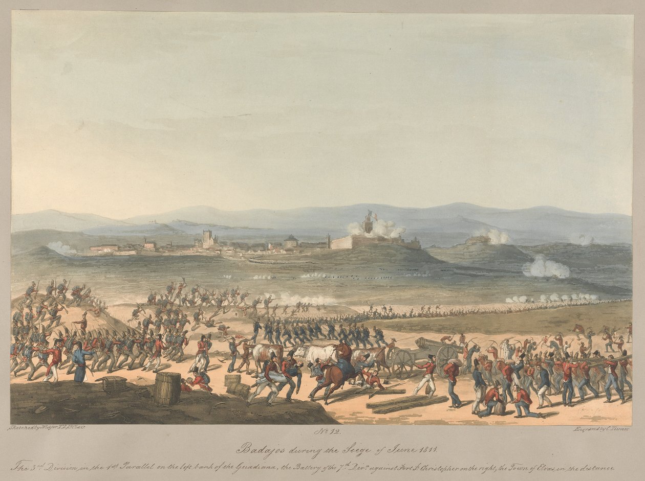 Č. 12: Badajoz během obléhání v červnu 1811 od Charles Turner