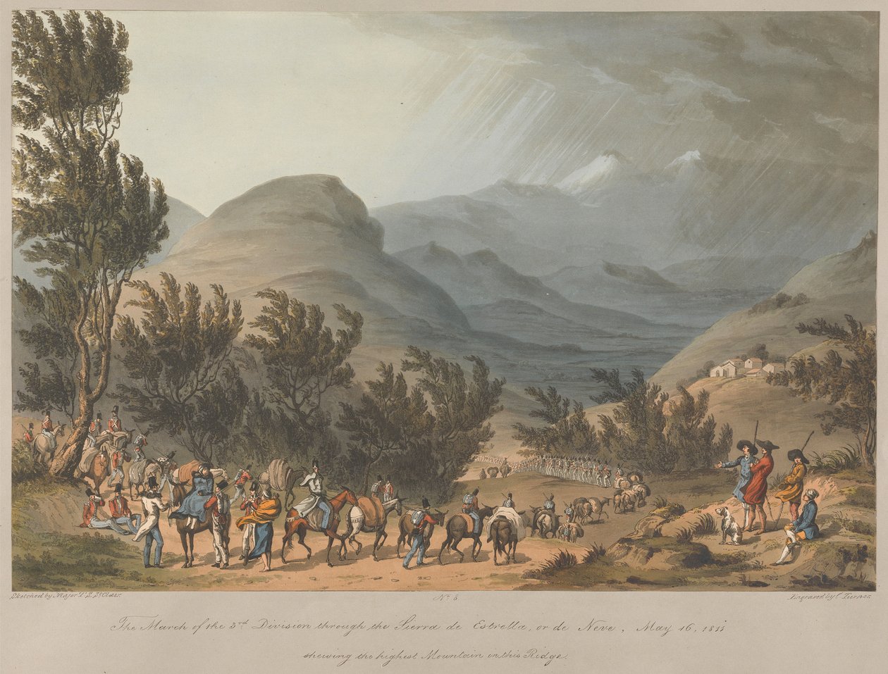 Č. 8 Pochod 3. divize přes pohoří Sierra de Estiella nebo de Neve, 16. května 1811 od Charles Turner