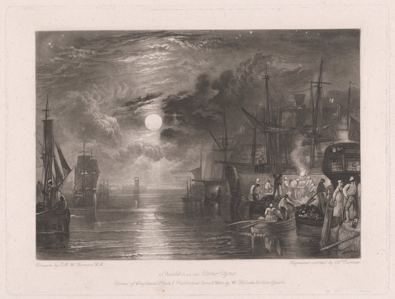 Štíty, na řece Tyne od Charles Turner