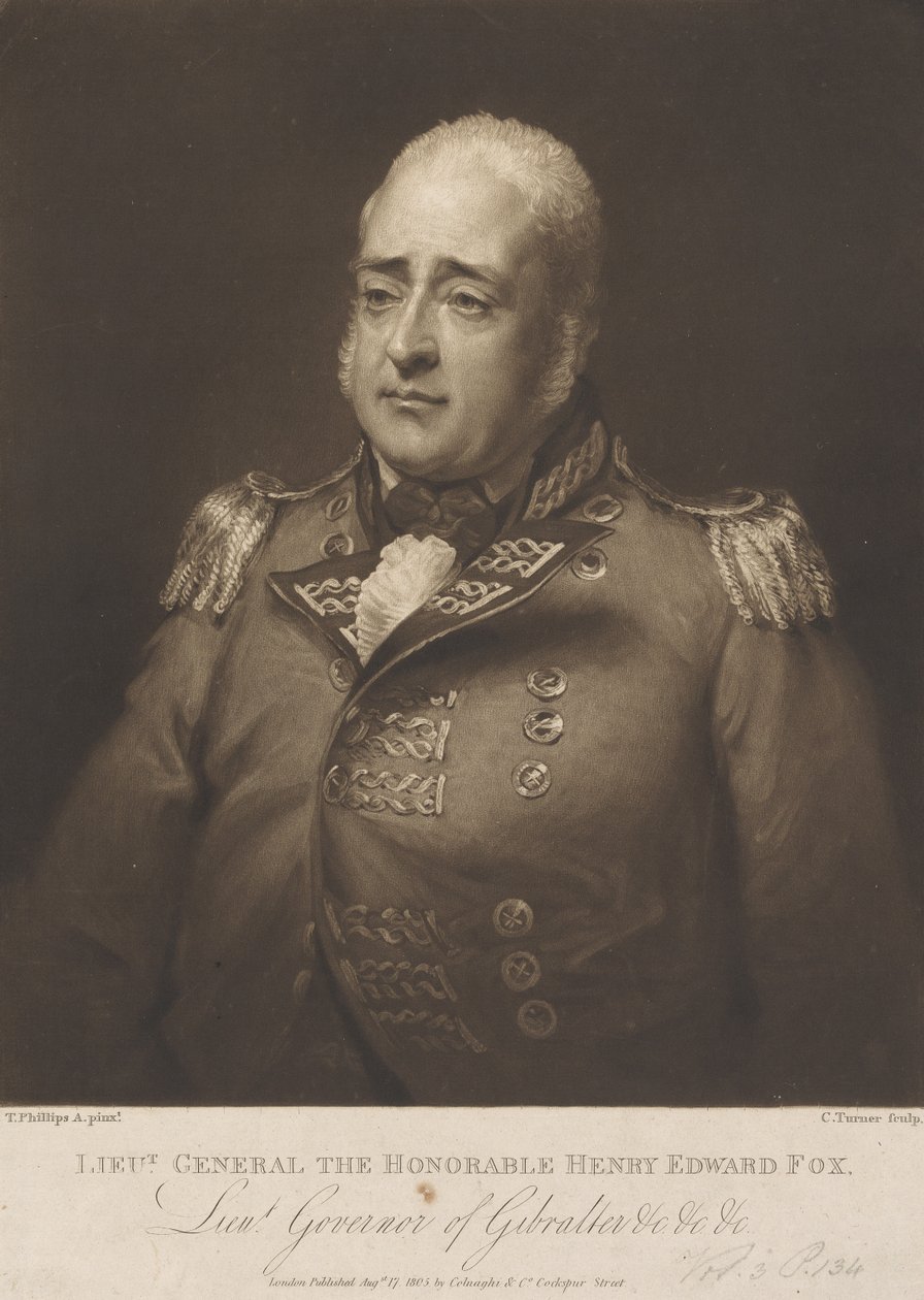 Ctihodný generálporučík Henry Edward Fox od Charles Turner