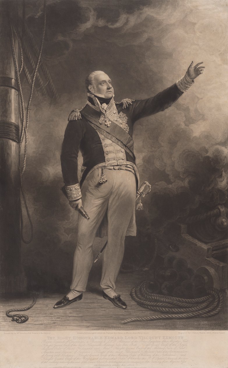 Pravý čestný Edward Lord Viscount Exmouth od Charles Turner