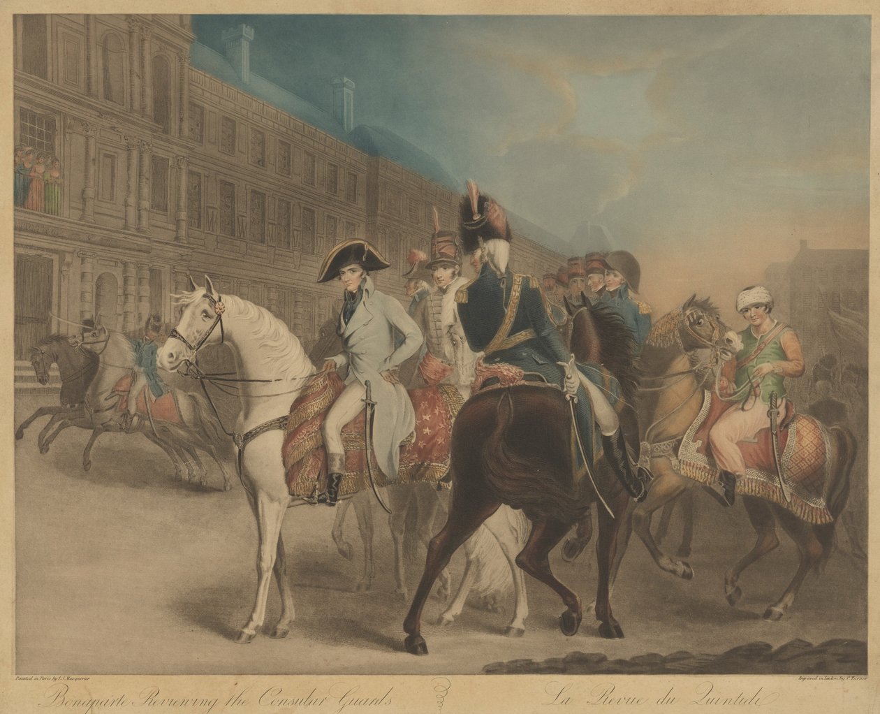 Bonaparte Recenze konzulární gardy (La Revue du Quintidi) od Charles Turner after John James Masquerier