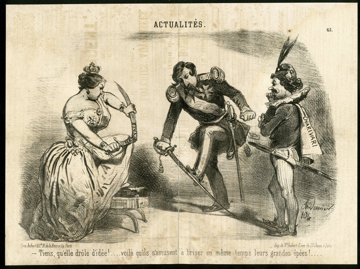 Ilustrace Charles Vernier (? -1887) v Le Charivari od Charles Vernier