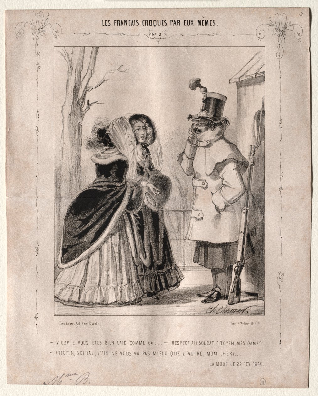 Francouzi sami načrtli: Vikomte, ty jsi tak ošklivý!..., 1840. od Charles Vernier