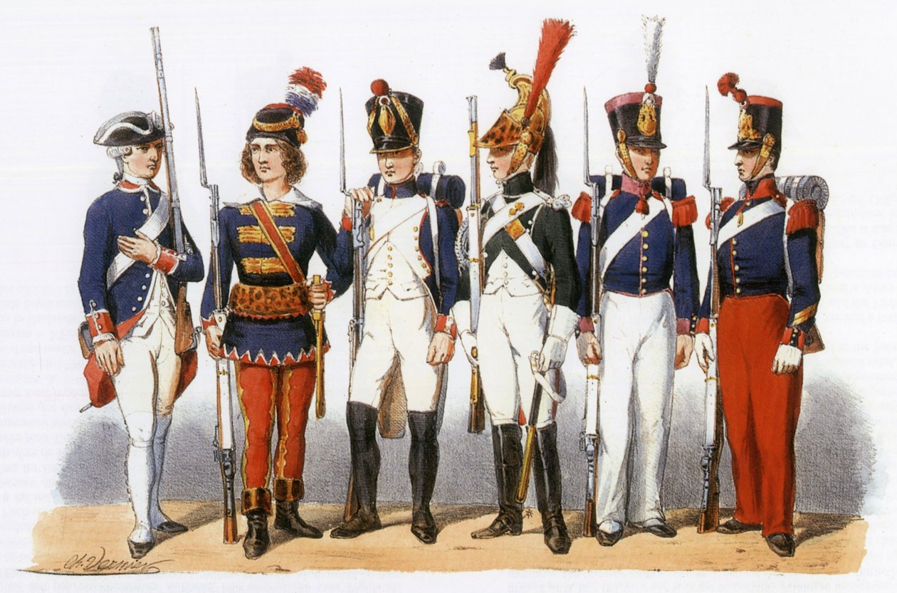 Uniformy francouzské armády: Vojenské školy: 18.-19. století: vojenské školy: vojenské školy: vojenské školy: vojenské školy: vojenské školy od Charles Vernier