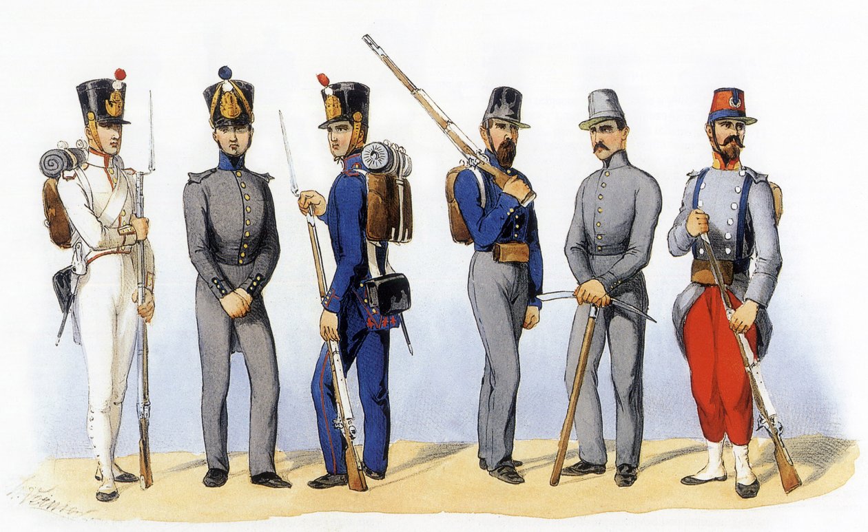 Uniformy francouzské armády: Disciplinární společnosti od Charles Vernier