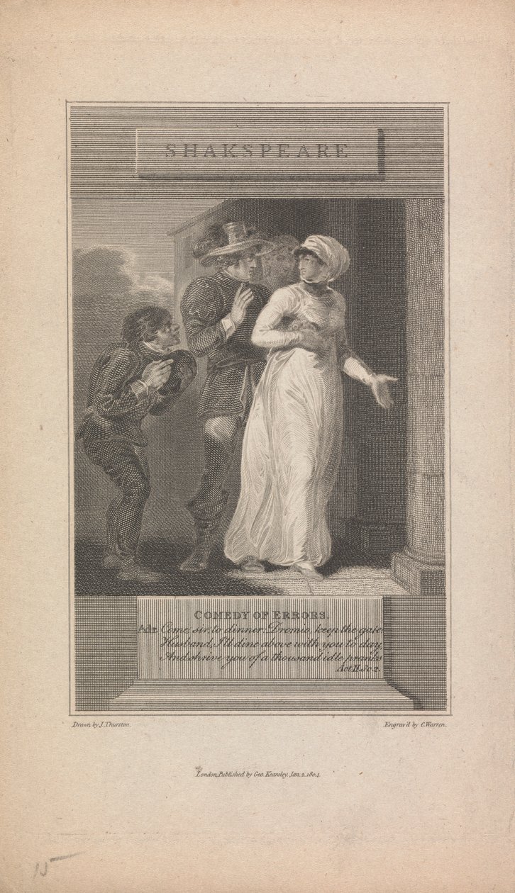 Komedie omylů, dějství II Sc. 2 od Charles Warren