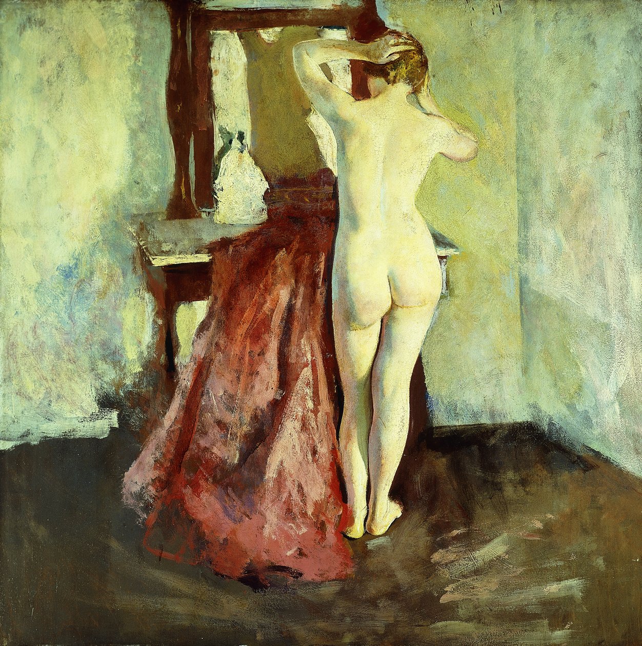 Akt před zrcadlem od Charles Webster Hawthorne