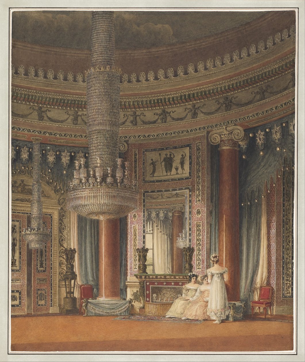 Kruhová jídelna v Carlton House, Londýn od Charles Wild