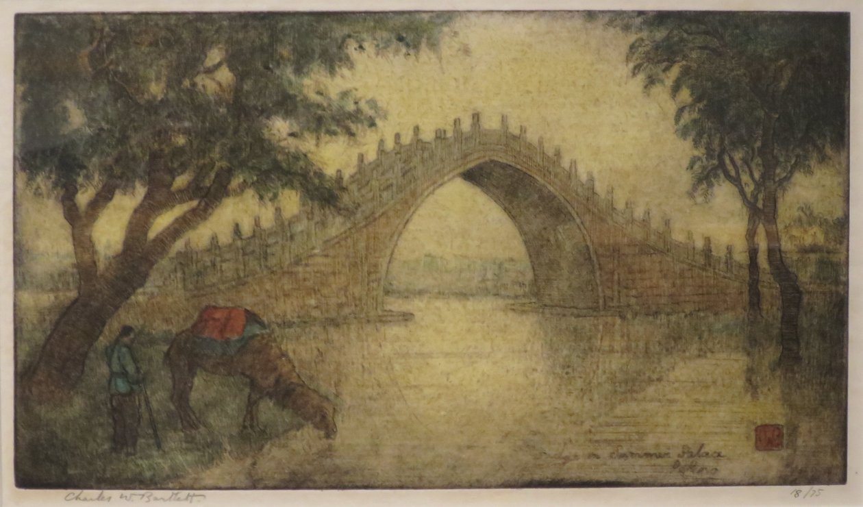 "Most v Letním paláci, Peking", Charles W. Bartlett, HMA 28531 od Charles William Bartlett