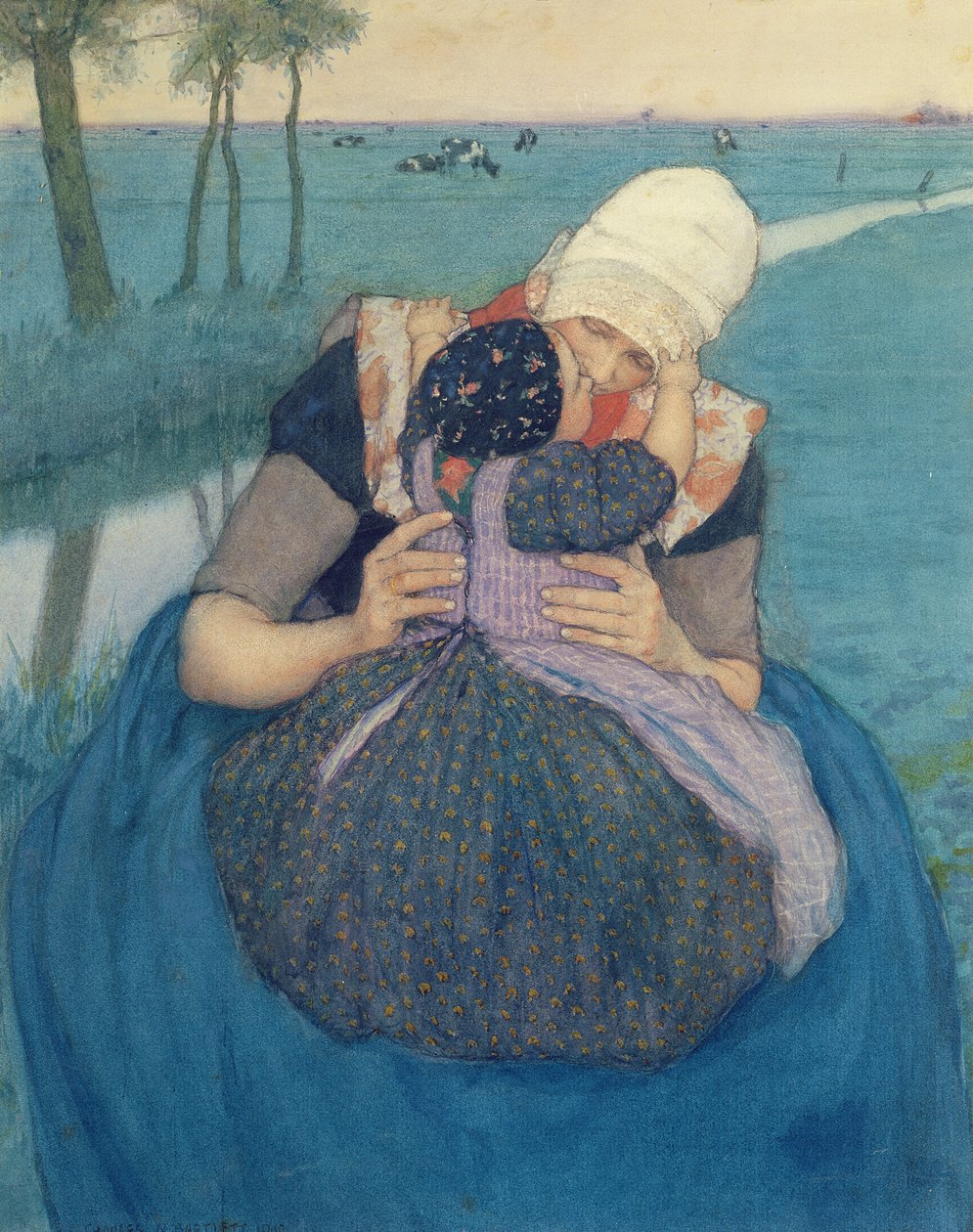 Matka a dítě, 1900 od Charles William Bartlett